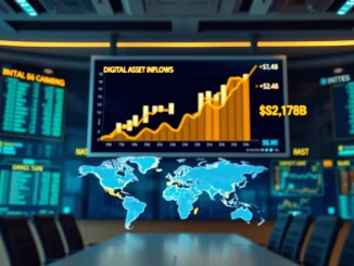 Data visualization showing a $2.17 billion surge in digital asset investment product inflows