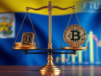 El Salvador balances gold bars and bitcoin coins as part of its national economic diversification strategy.