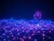 Ethereum blockchain merging with AI neural network, symbolizing the strategic pivot into artificial intelligence.