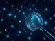 Ethereum dusting attacks visualized as security threats contaminating blockchain network activity