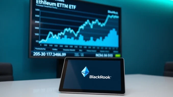 Chart showing US spot Ethereum ETF inflows led by BlackRock's ETHA fund on January 28.