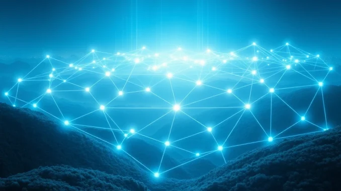 Conceptual visualization of Ethereum's decentralized network and the Hegota upgrade for censorship resistance.