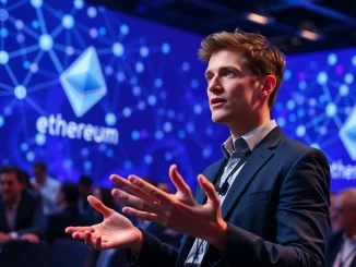 Vitalik Buterin presenting Ethereum reforms for 2026 focusing on decentralization and blockchain sovereignty