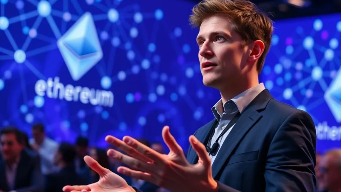 Vitalik Buterin presenting Ethereum reforms for 2026 focusing on decentralization and blockchain sovereignty
