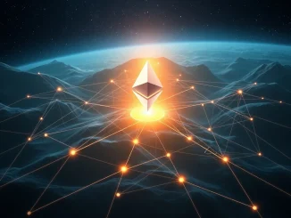 Conceptual visualization of Vitalik Buterin's technical roadmap for a self-sufficient Ethereum network.