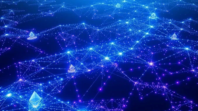 A visualization of the strong Ethereum validator network and its millions of supporting addresses.