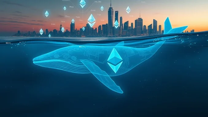 An Ethereum whale transferring millions in ETH to cryptocurrency exchanges for potential sale.