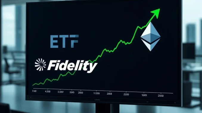 Spot Ethereum ETF Inflows Surge: Fidelity's $137M Move Sparks $110M Net Positive Day Chart showing spot Ethereum ETF inflows driven by Fidelity's investment, representing a major crypto market shift.