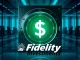 A conceptual image representing Fidelity's secure digital dollar stablecoin launch in a corporate financial setting.