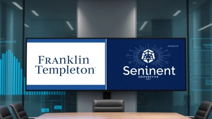 Franklin Templeton and Sentient AI logos displayed together, representing a strategic investment in artificial general intelligence for finance.