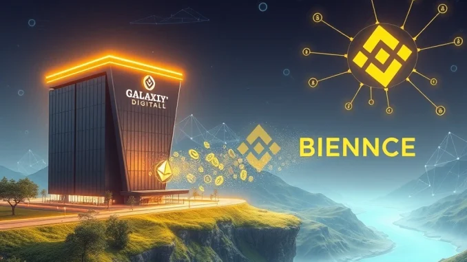 Analysis of Galaxy Digital's multi-million dollar Ethereum transfer to the Binance cryptocurrency exchange.