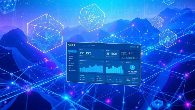 Galxe Web3 infrastructure platform evolution showing integrated blockchain services and analytics dashboard