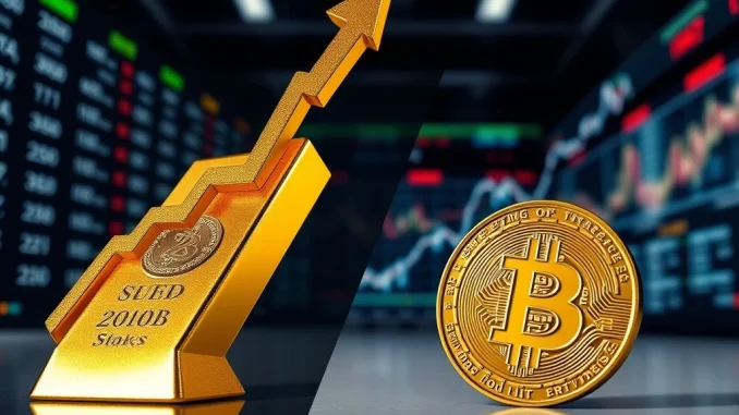 Gold market cap surge of $1.65 trillion compared to Bitcoin's total value, illustrating a major financial shift.
