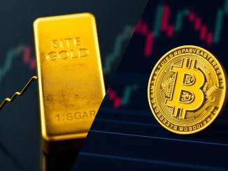 Gold price surges while Bitcoin consolidates, showing divergence between traditional and digital safe haven assets.