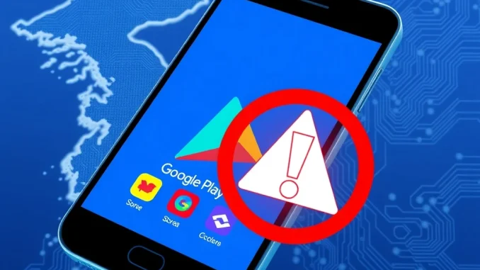 Google Play Store blocks unregistered cryptocurrency apps in South Korea due to new VASP regulations.