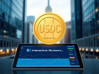 Interactive Brokers integrates USDC stablecoin for account funding, merging crypto and traditional finance.