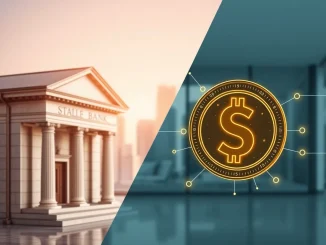 JPMorgan and traditional banks debate the impact of stablecoins on financial deposits and stability.