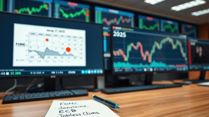 A guide to key financial events this week including the Federal Reserve interest rate decision.