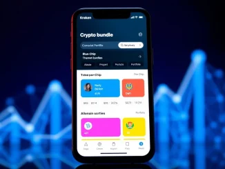 Kraken Bundles interface showing one-click diversified cryptocurrency portfolio management