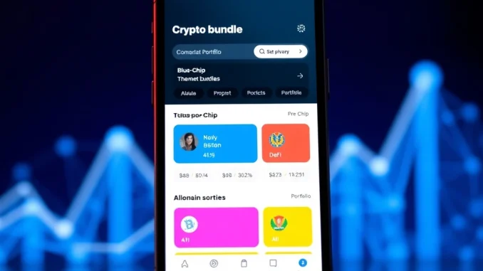 Kraken Bundles interface showing one-click diversified cryptocurrency portfolio management