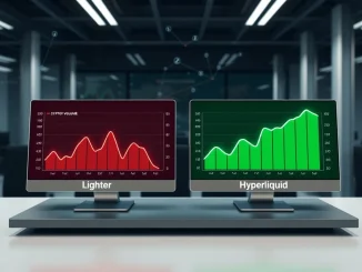 Lighter trading volume decline analysis showing PerpDEX market shift after airdrop