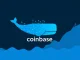 Illustration of a blockchain whale moving $309 million USDC to Coinbase, representing a major stablecoin transaction.