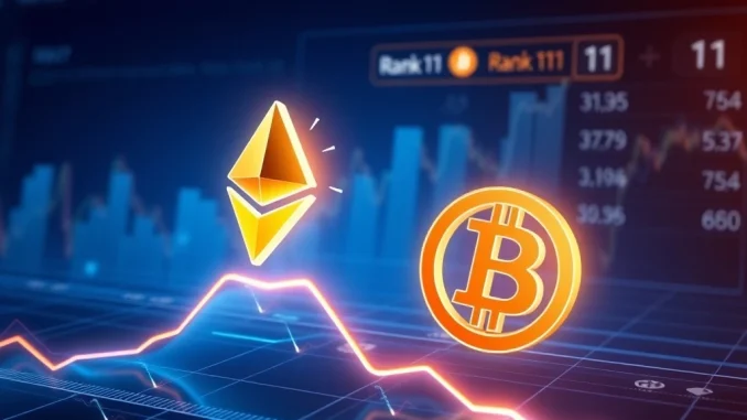 Monero XMR cryptocurrency overtaking Bitcoin Cash BCH in market cap ranking