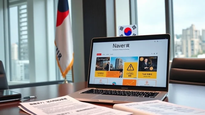 Naver warns that crypto promotion for unregistered firms violates South Korean financial regulations