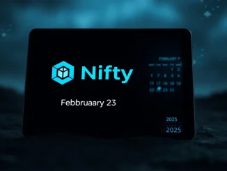 Nifty Gateway shutdown announcement with platform logo fading on digital tablet calendar