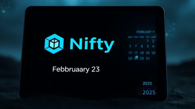 Nifty Gateway shutdown announcement with platform logo fading on digital tablet calendar