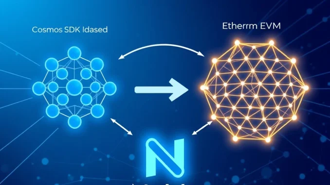 Noble blockchain migration from Cosmos to a standalone EVM Layer 1 network for developers.