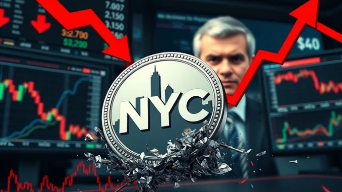 NYC token crashes 80% after launch despite endorsement by former Mayor Eric Adams.