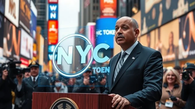 Former NYC Mayor Eric Adams announces NYC Token endorsement to fund anti-hate initiatives and blockchain education.