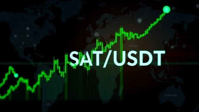 OKX exchange listing the USAT/USDT trading pair for spot trading on a digital asset platform.