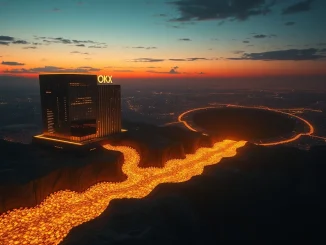 Visualization of the massive 866 million USDT transfer from OKX exchange to an unknown cryptocurrency wallet.