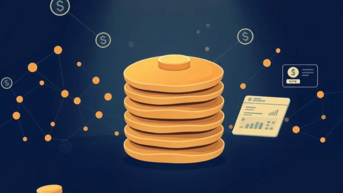 PancakeSwap CAKE token supply reduction governance proposal visualization showing decreasing token metrics