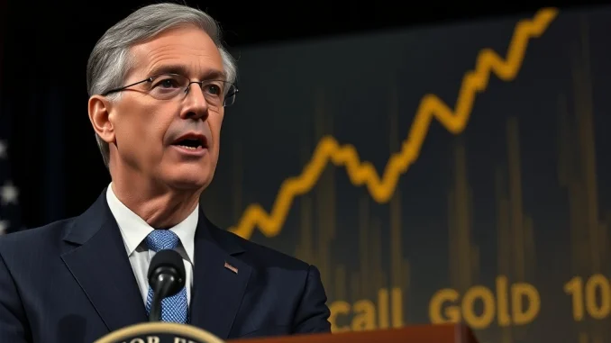 Federal Reserve Chair Jerome Powell addresses questions about the recent gold price surge during a monetary policy briefing.