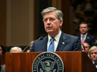 Federal Reserve Chair Jerome Powell discussing central bank independence and credibility during congressional testimony
