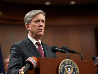 Federal Reserve Chair Jerome Powell addresses questions about his future as a Fed governor during a press conference.