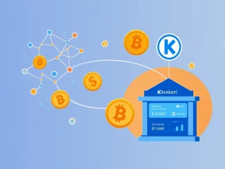 Pump.fun stablecoin deposit to Kraken exchange transaction visualization showing blockchain transfer