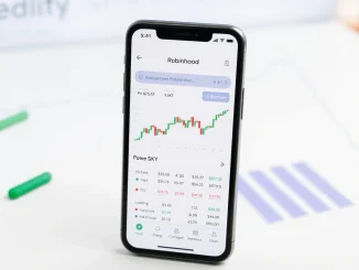 Robinhood app interface displaying SKY cryptocurrency trading with real-time market data and charts for investors