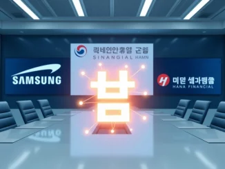 Samsung, Shinhan, and Hana Financial partner to develop a new Korean won stablecoin for digital finance.