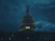 US Capitol building at dusk as government shutdown fears surge after Senate vote.