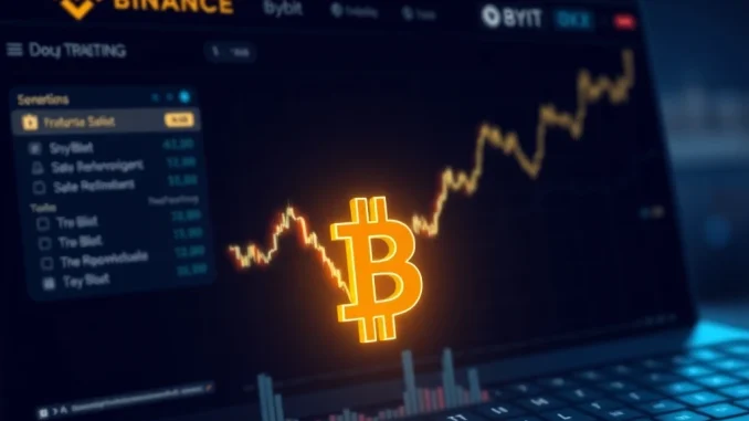 Analyst reviewing a chart showing short positions dominating BTC perpetual futures on major crypto exchanges.