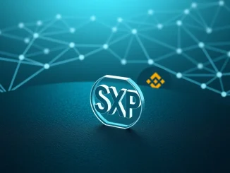 Sola SXP token and blockchain network graphic representing the project's development halt and operational issues.