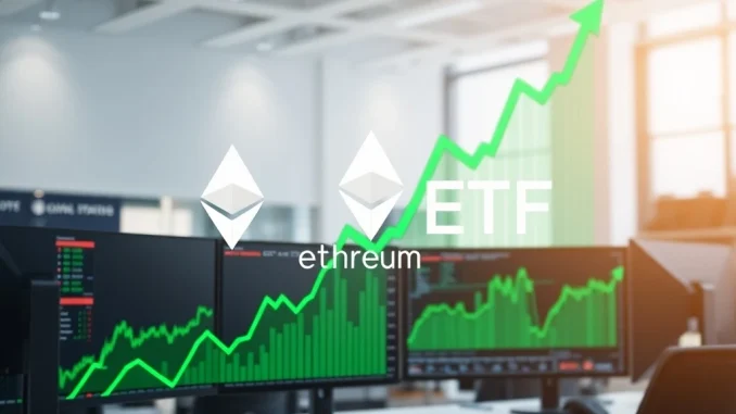 Analysis of spot Ethereum ETF inflows showing strong investor confidence in digital assets