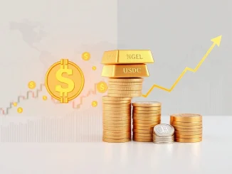 Stablecoin market cap decline as capital flows into gold and silver safe-haven assets.