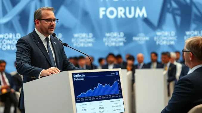 Circle CEO Jeremy Allaire predicts stablecoin market growth at World Economic Forum panel.