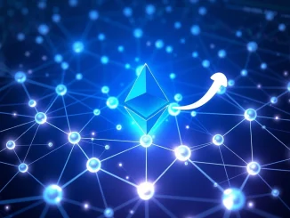 Staked ETH reaching 30% of total Ethereum supply milestone in January 2025 blockchain network visualization