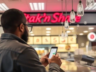 Steak 'n Shake restaurant integrating Bitcoin payments for customer transactions and treasury growth